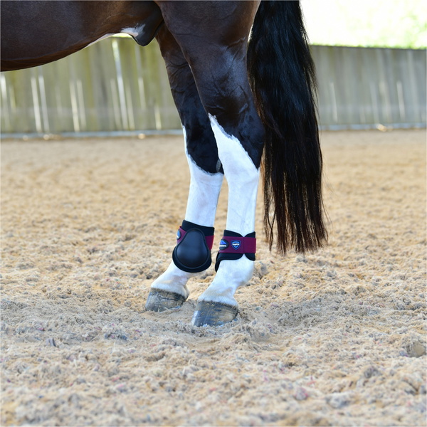2025 WeatherBeeta Tough-Tec Prime Fetlock Boots 1027509 - Black Maroon